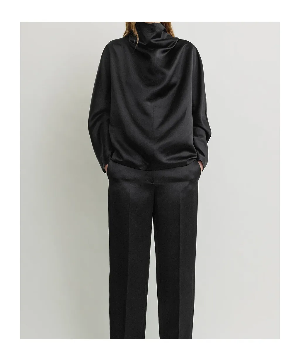 TotÊMe Draped Back-Buttoned Top