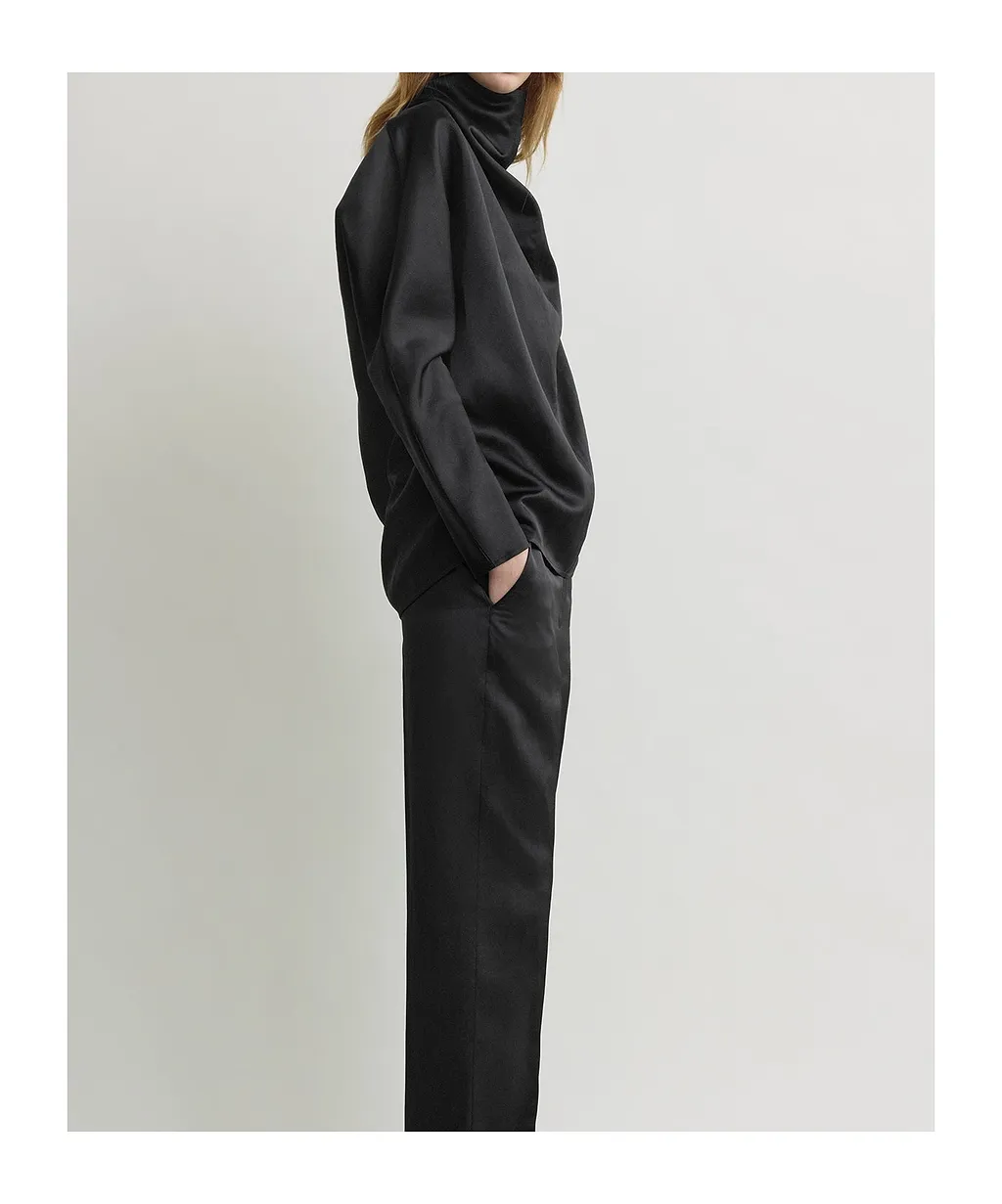 TotÊMe Draped Back-Buttoned Top