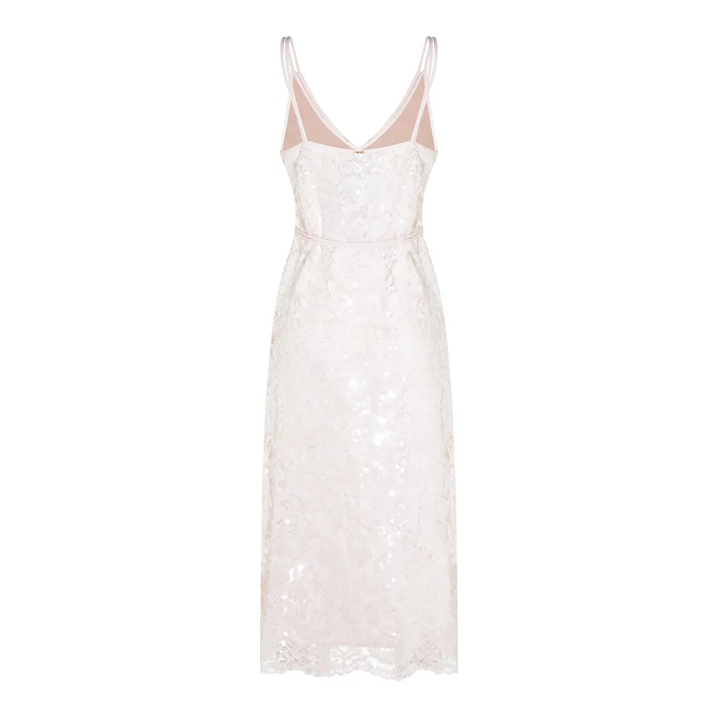 Twinset Sequinned Lace Midi Dress