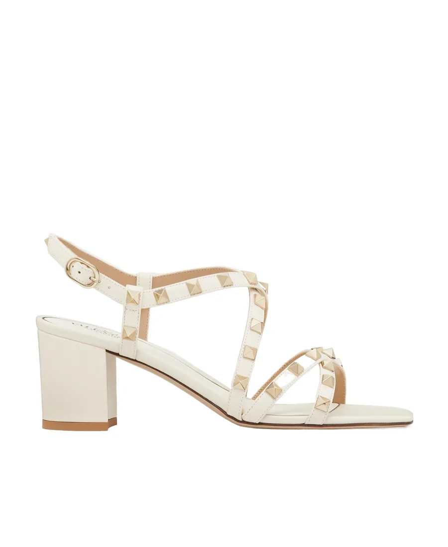 Rockstud Calfskin Sandal With Straps 60Mm