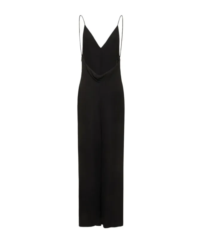 Silk Cady Couture Open Back Jumpsuit
