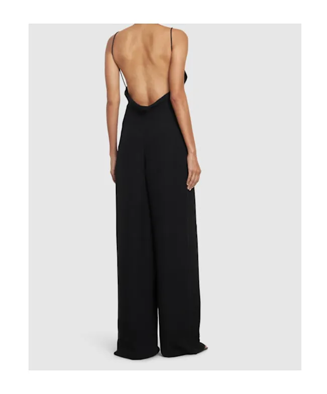 Silk Cady Couture Open Back Jumpsuit
