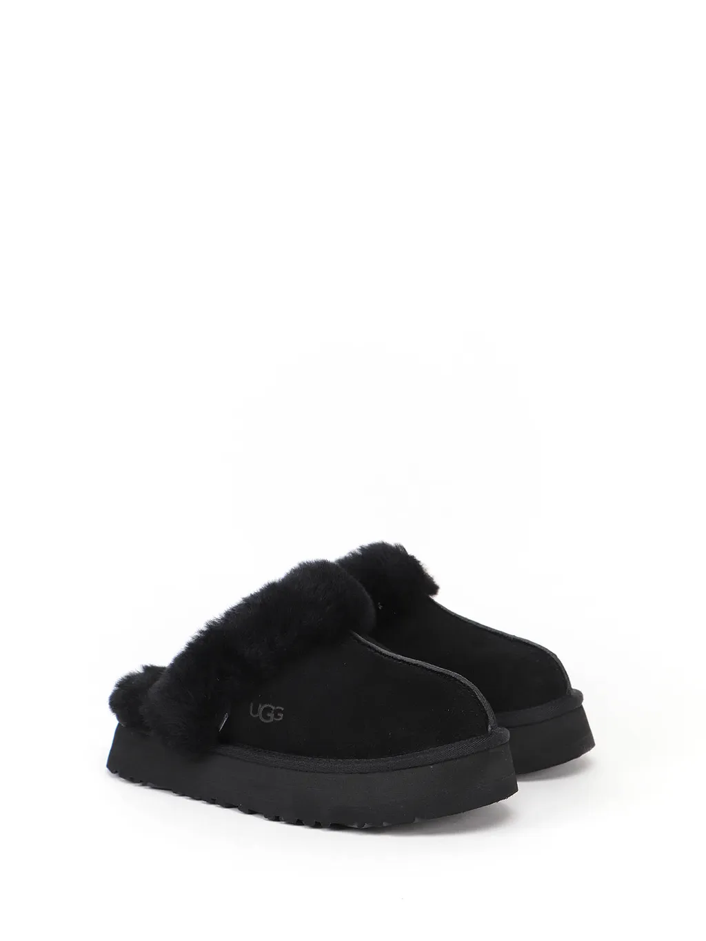 Ugg Disquette Logo Embossed Platform Slippers