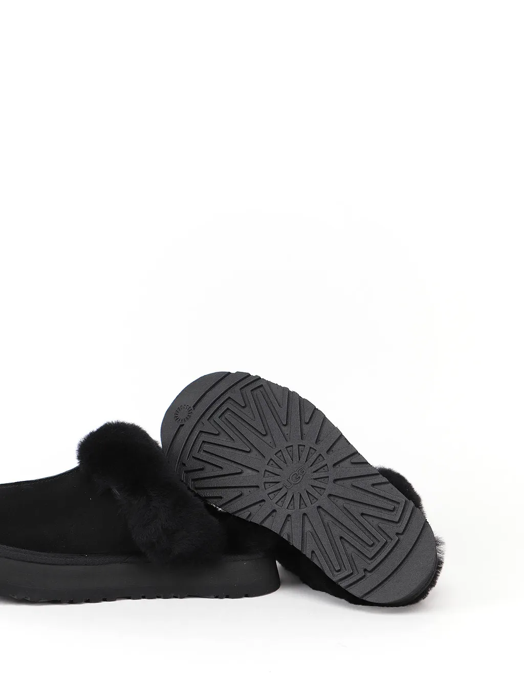Ugg Disquette Logo Embossed Platform Slippers