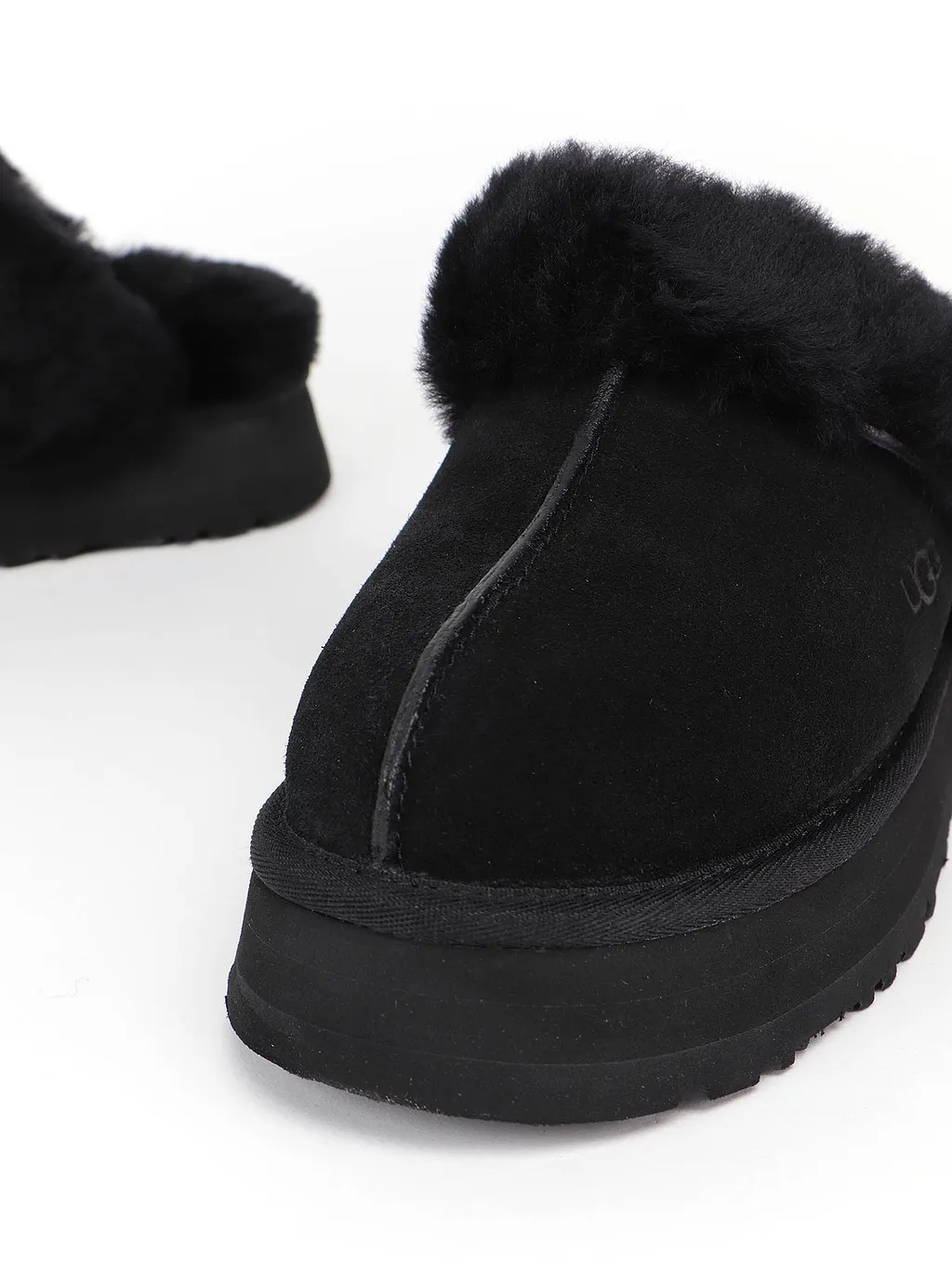 Ugg Disquette Logo Embossed Platform Slippers