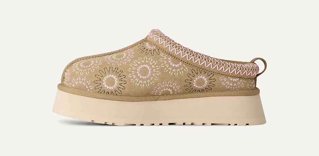 Ugg Embroidered Platform Mules