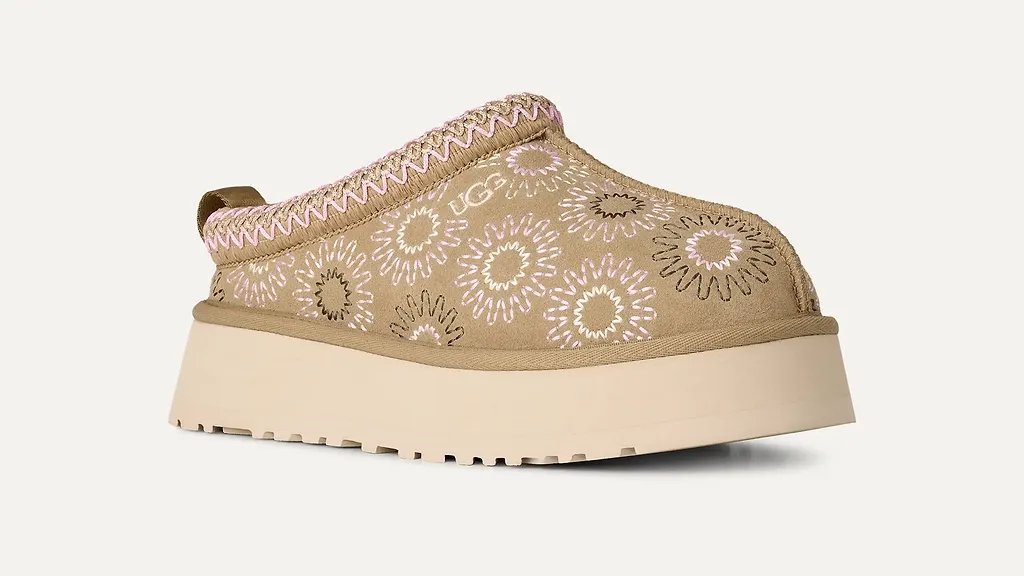 Ugg Embroidered Platform Mules