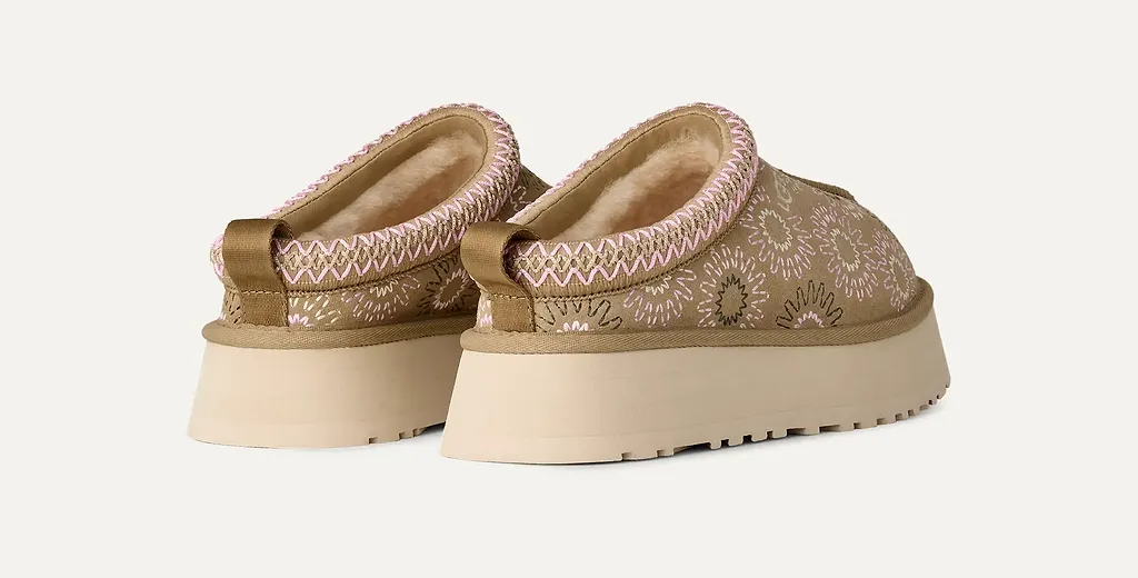 Ugg Embroidered Platform Mules