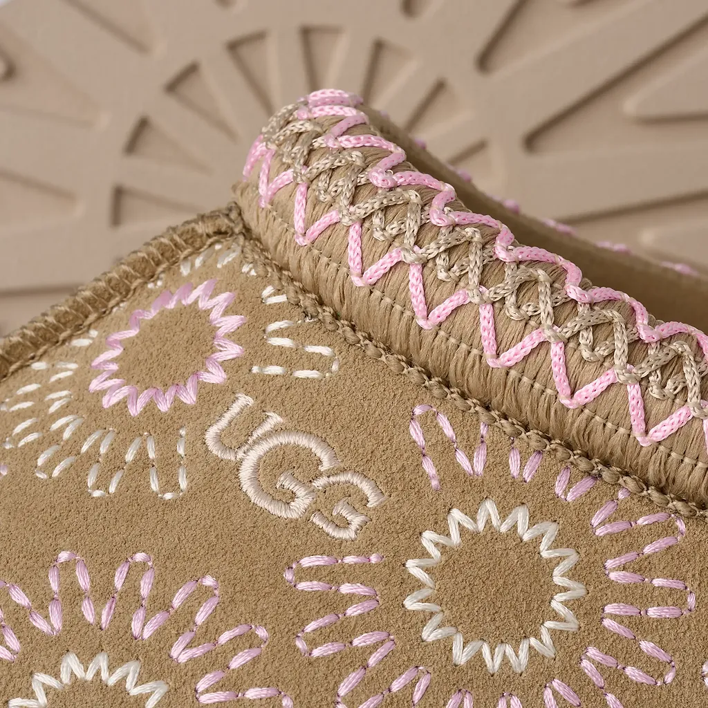 Ugg Embroidered Platform Mules