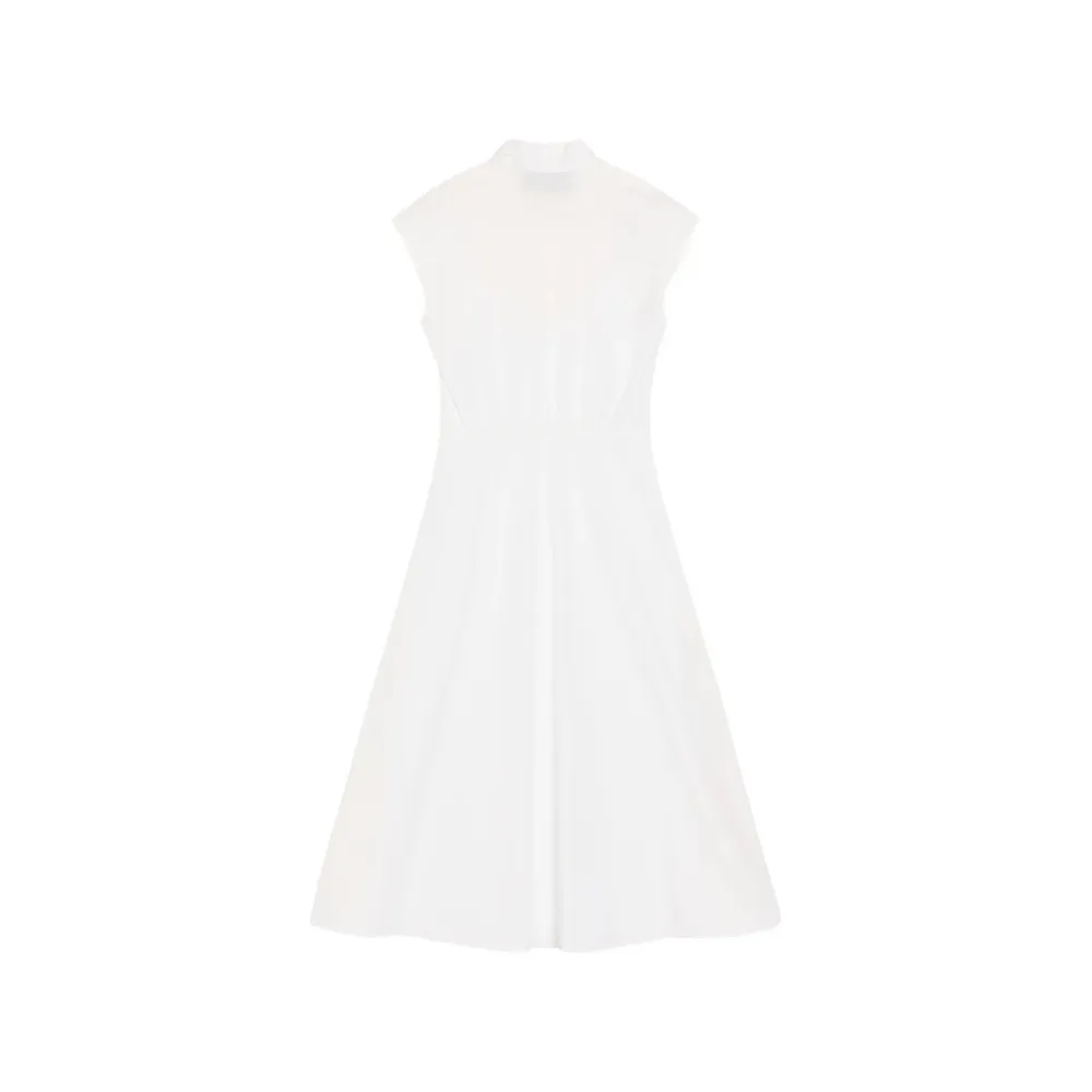 Valentino Embroidered Poplin Midi Dress