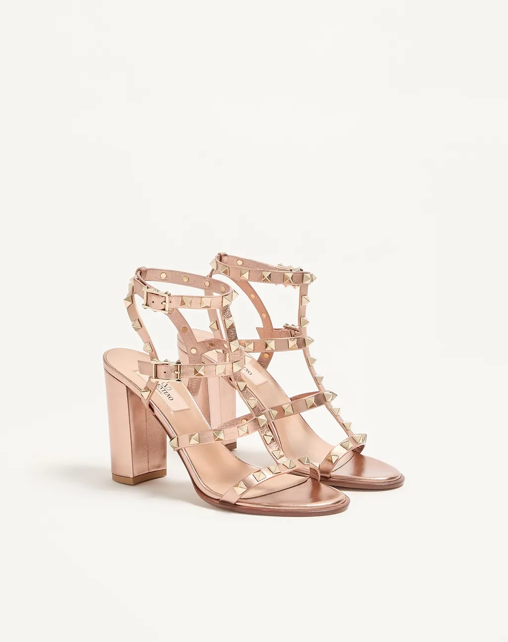 Valentino Garavani Rockstud Block Heel Sandals