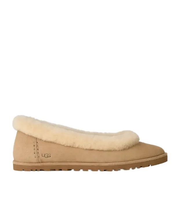 Ugg Zora Shearling Trim Ballet Flats