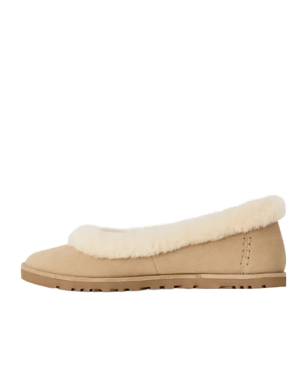 Ugg Zora Shearling Trim Ballet Flats