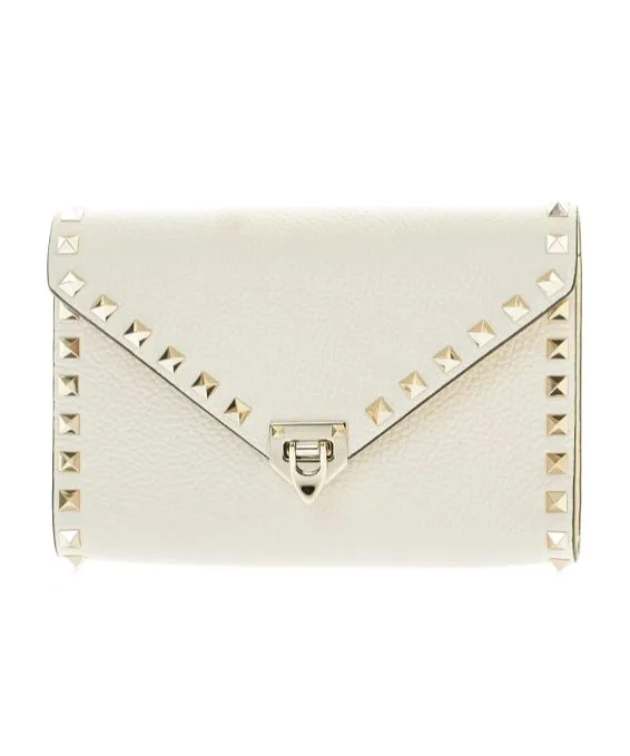 Valentino Garavani Rockstud Foldover Top Mini Clutch Bag