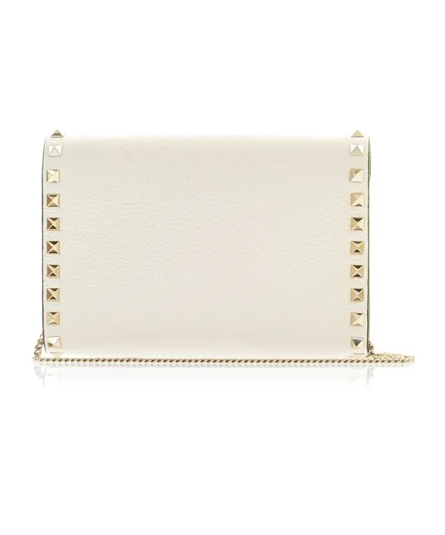 Valentino Garavani Rockstud Foldover Top Mini Clutch Bag