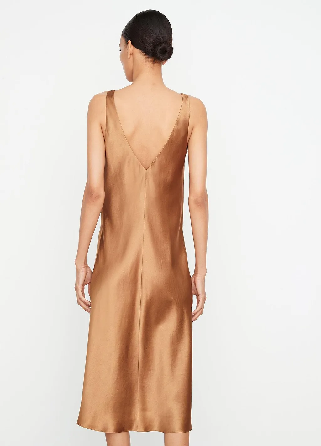 V-Neck Slip Midi Dress