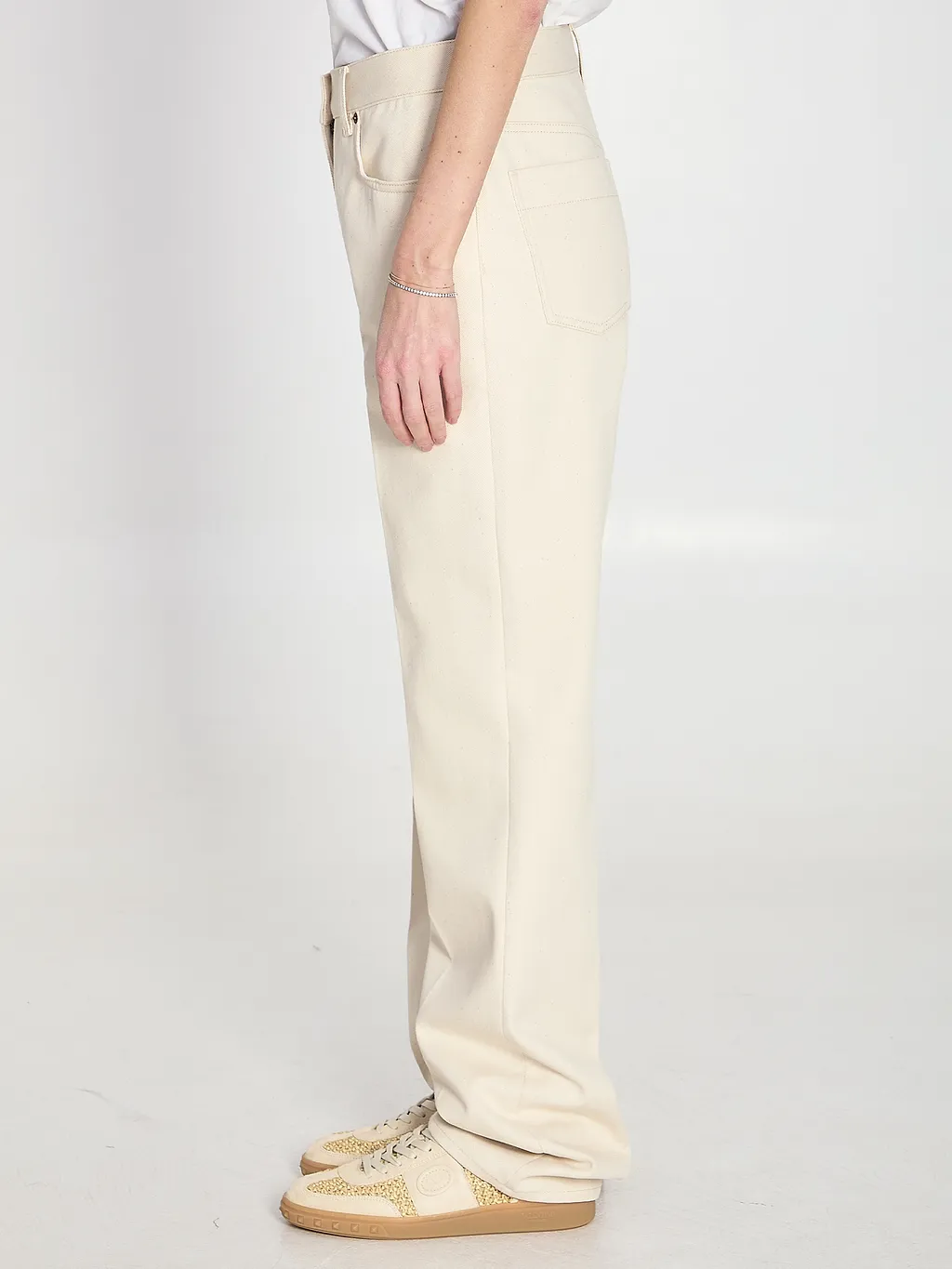 Valentino	Logo Patch Straight Leg Jeans