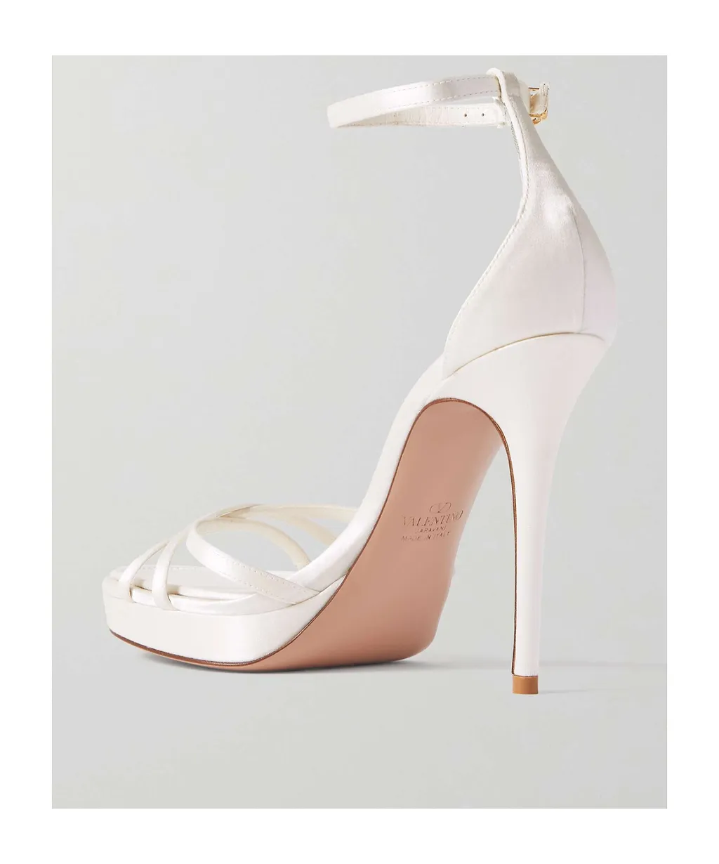 Valentino Logo Bucked Open Toe Sandals