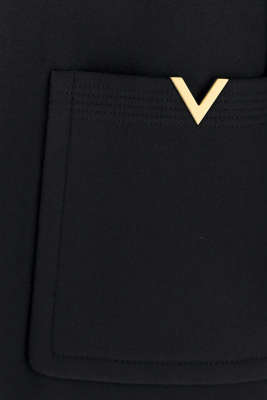 Valentino Logo Plaque Button-Up Coat