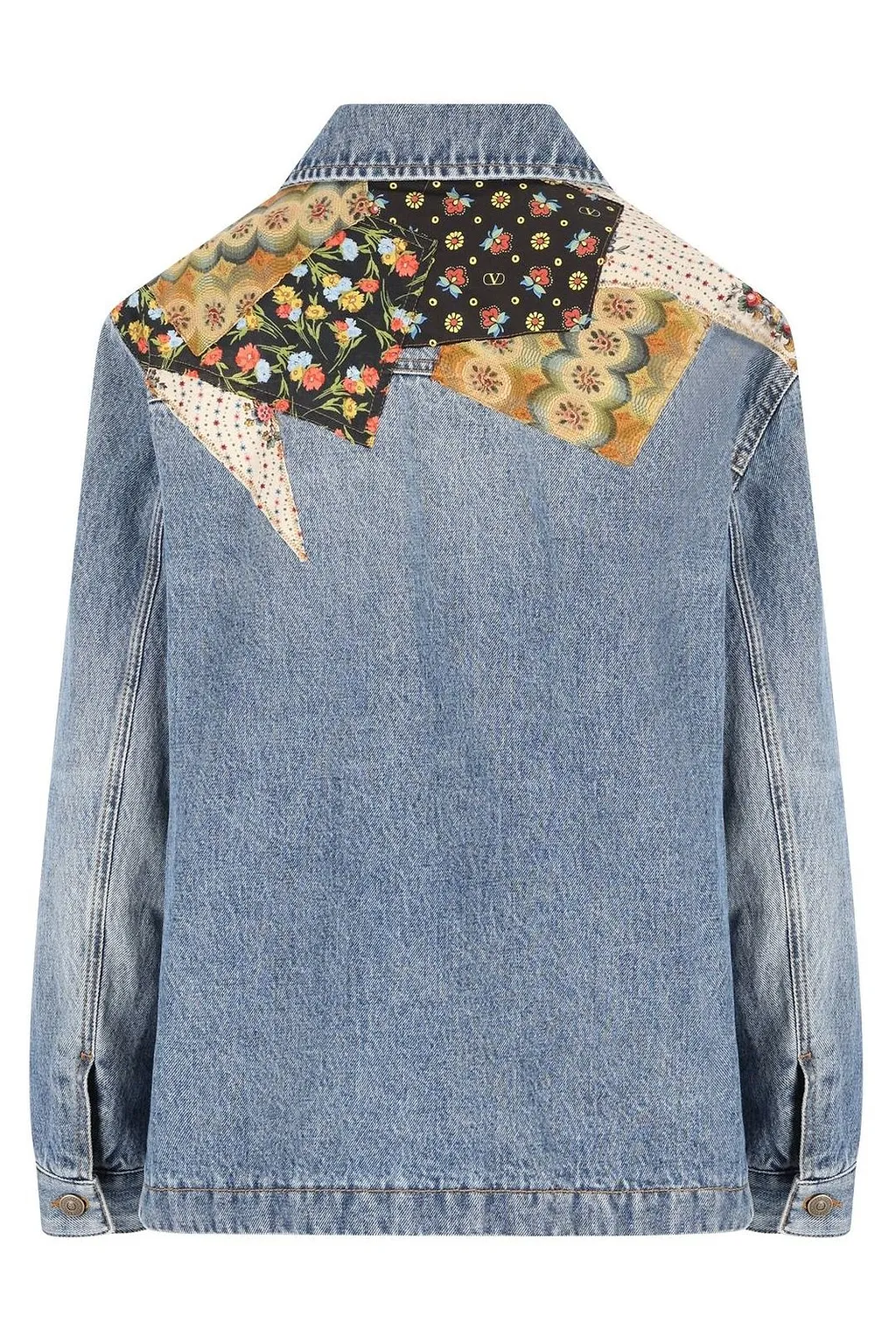 Valentino Patch Detailed Button-Up Denim Jacket