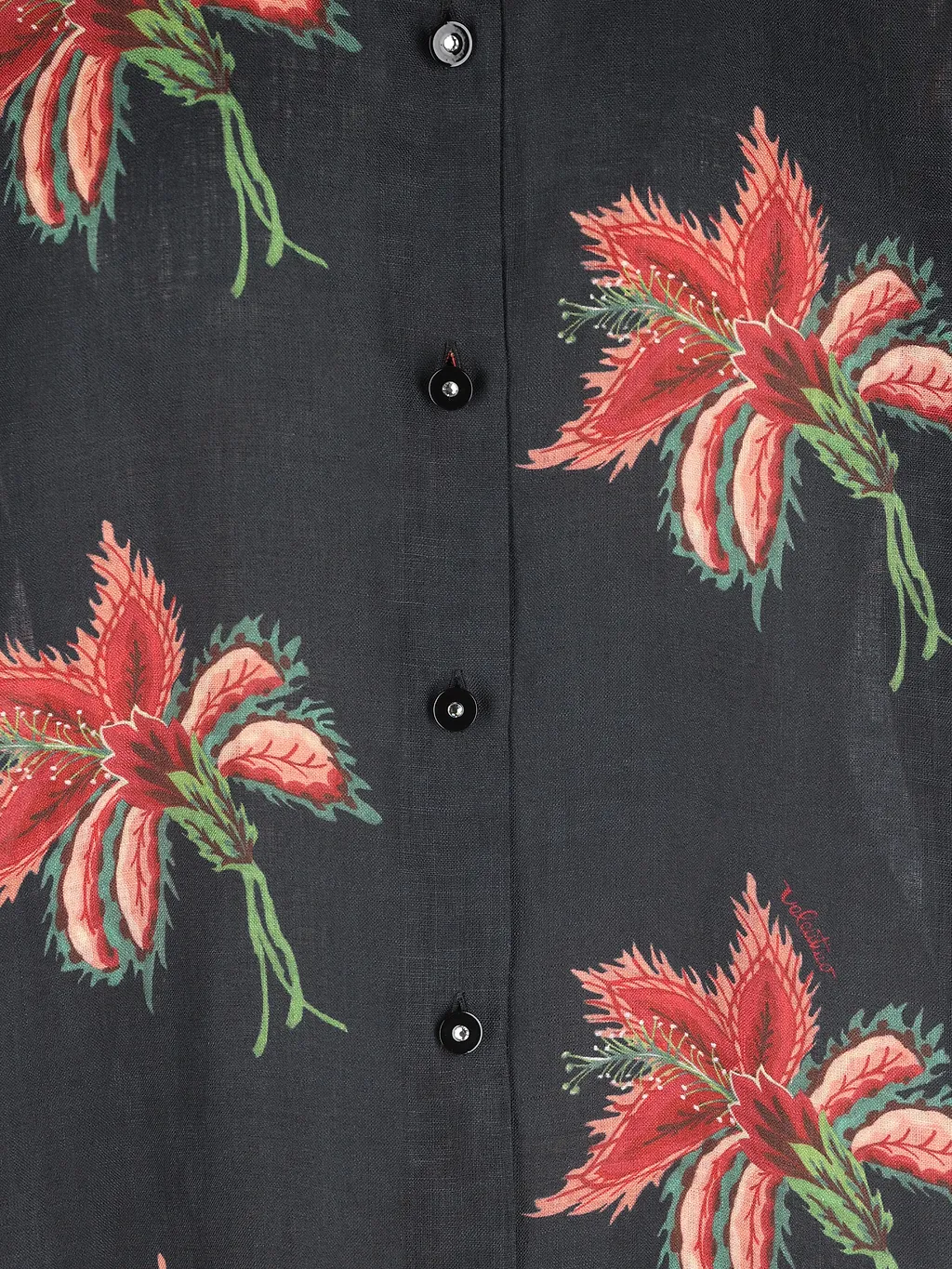 Valentino Floral Printed Short-Sleeved Shirt