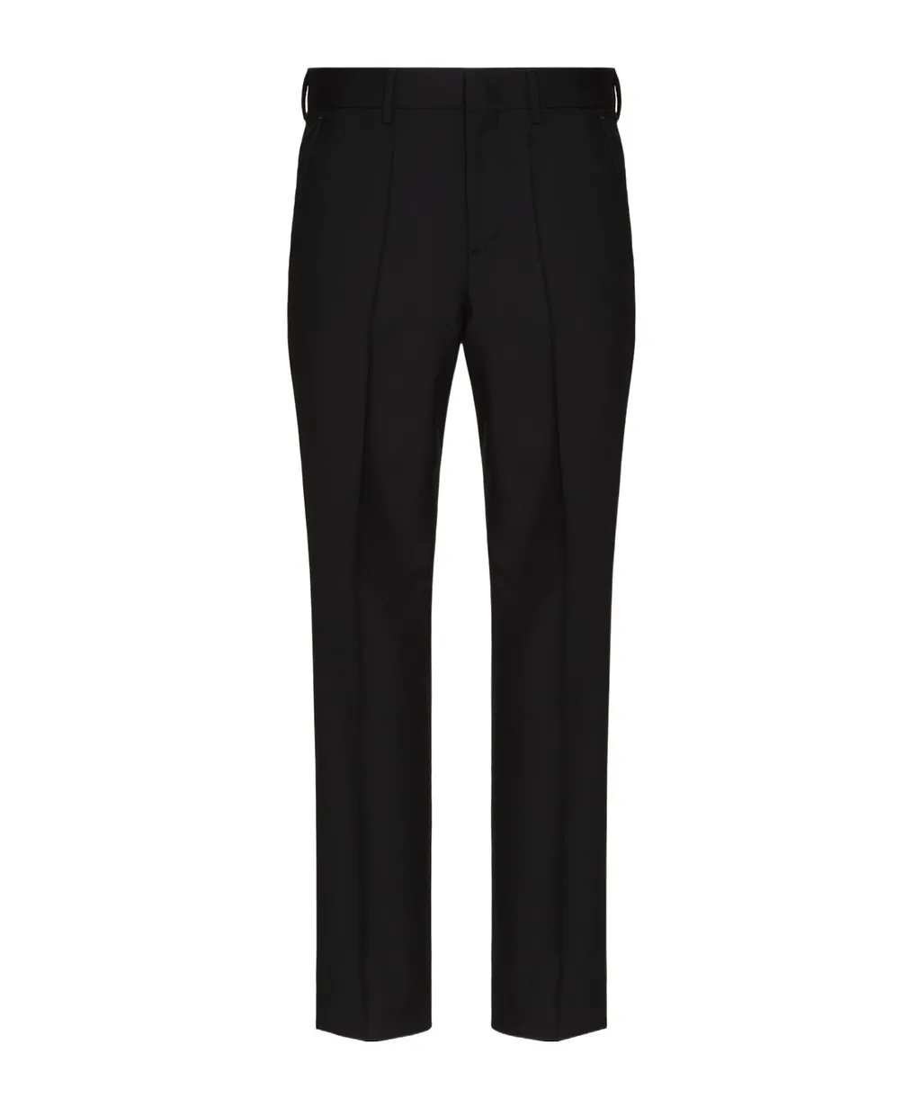 Valentino Pleated Straight Leg Trousers
