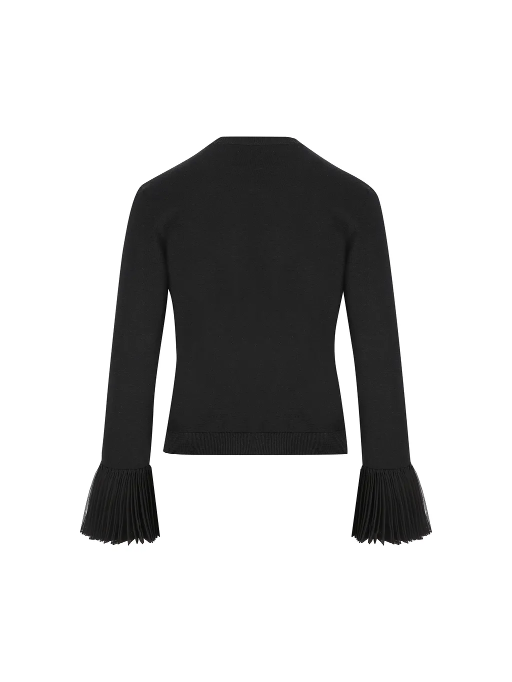 Valentino Pleated-Cuff Buttoned Cardigan