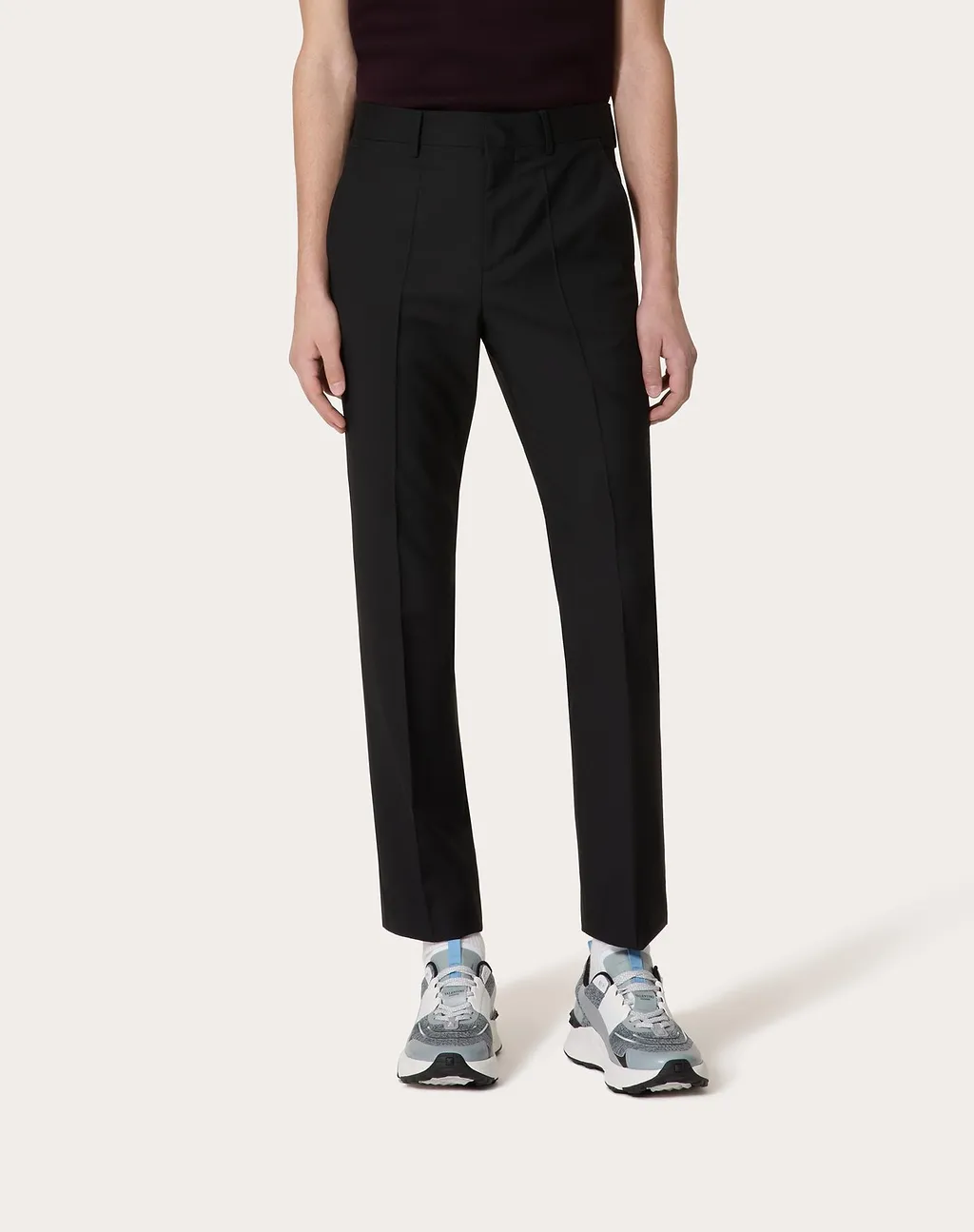 Valentino Pleated Straight Leg Trousers