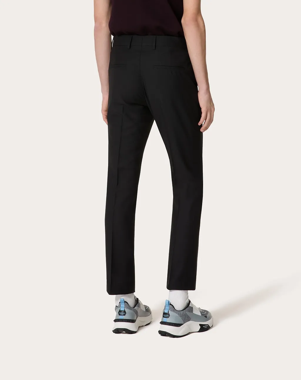 Valentino Pleated Straight Leg Trousers