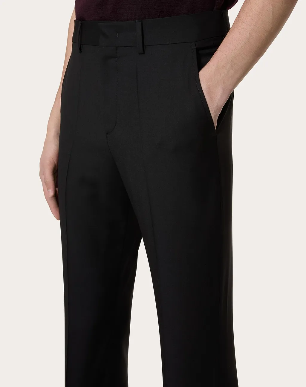 Valentino Pleated Straight Leg Trousers
