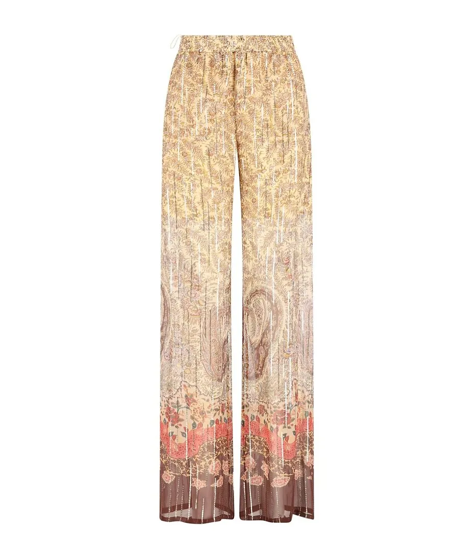 Valentino Paisley Printed Wide Leg Pants