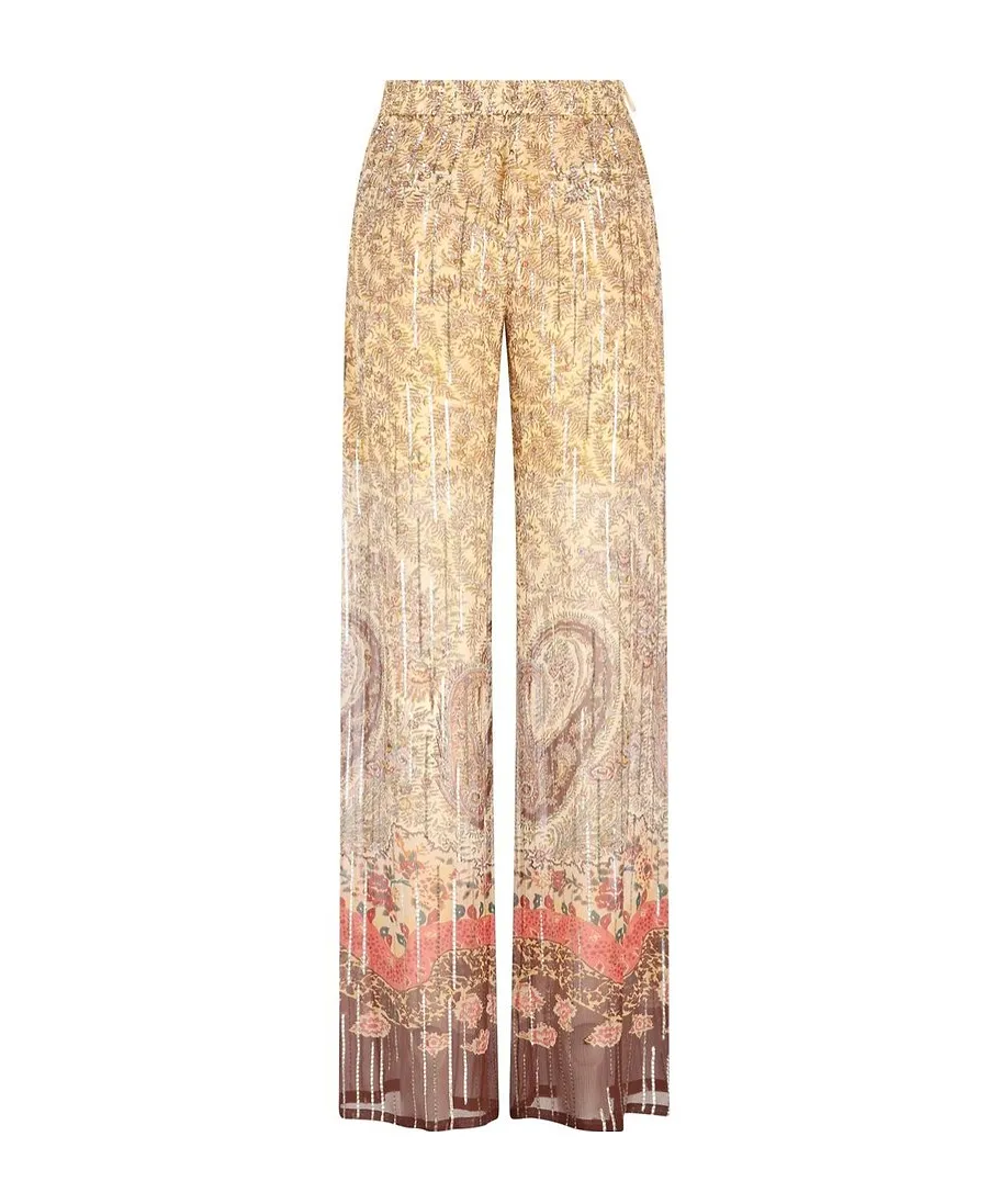 Valentino Paisley Printed Wide Leg Pants