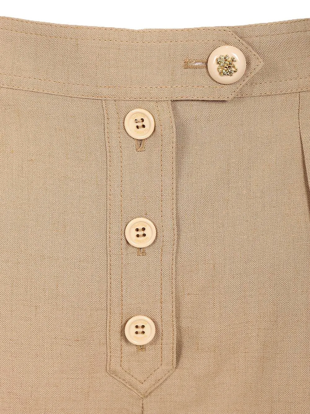 Valentino Button Detailed Turn-Up Hem Shorts