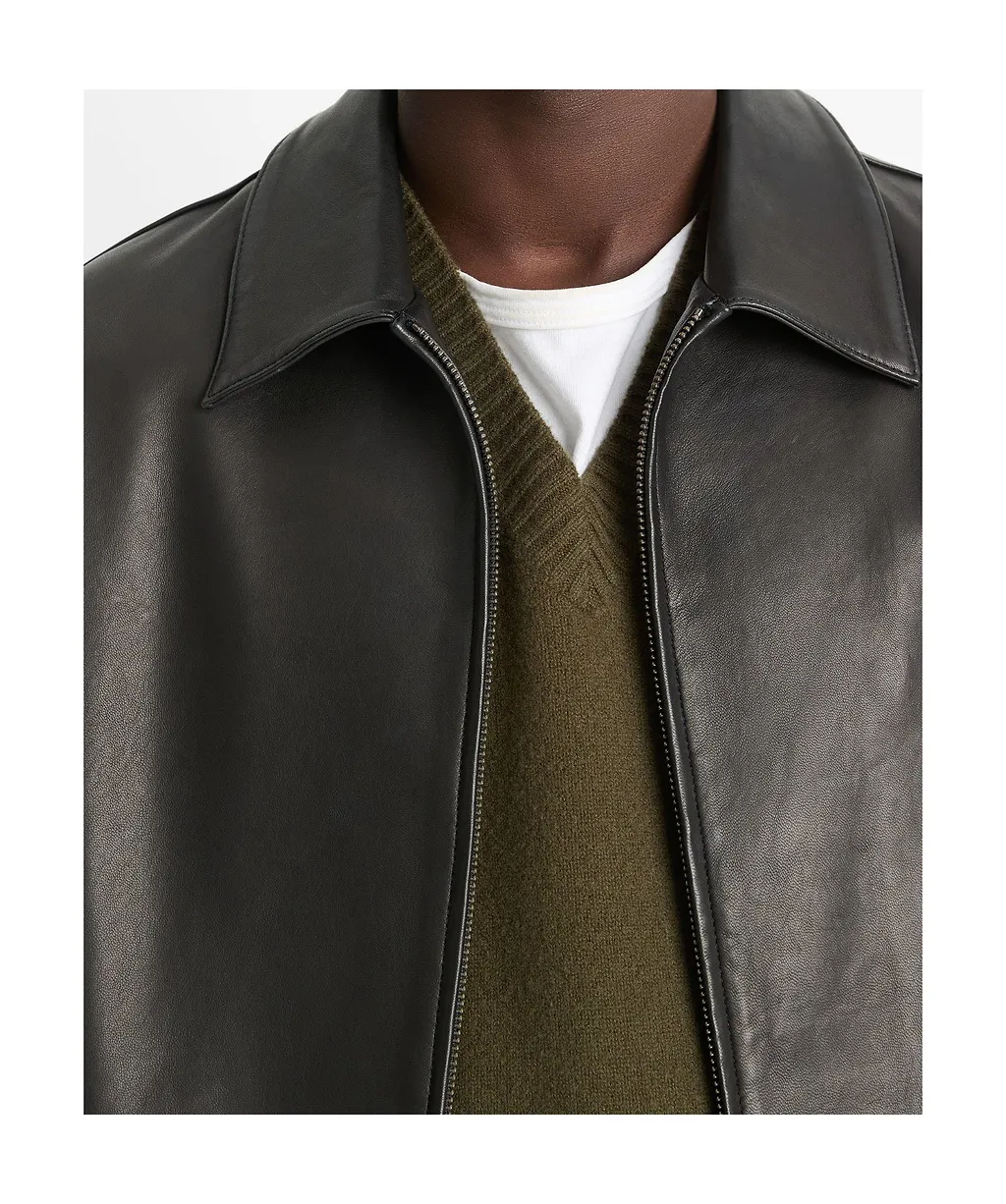 Vince Zippered Lambskin Jacket