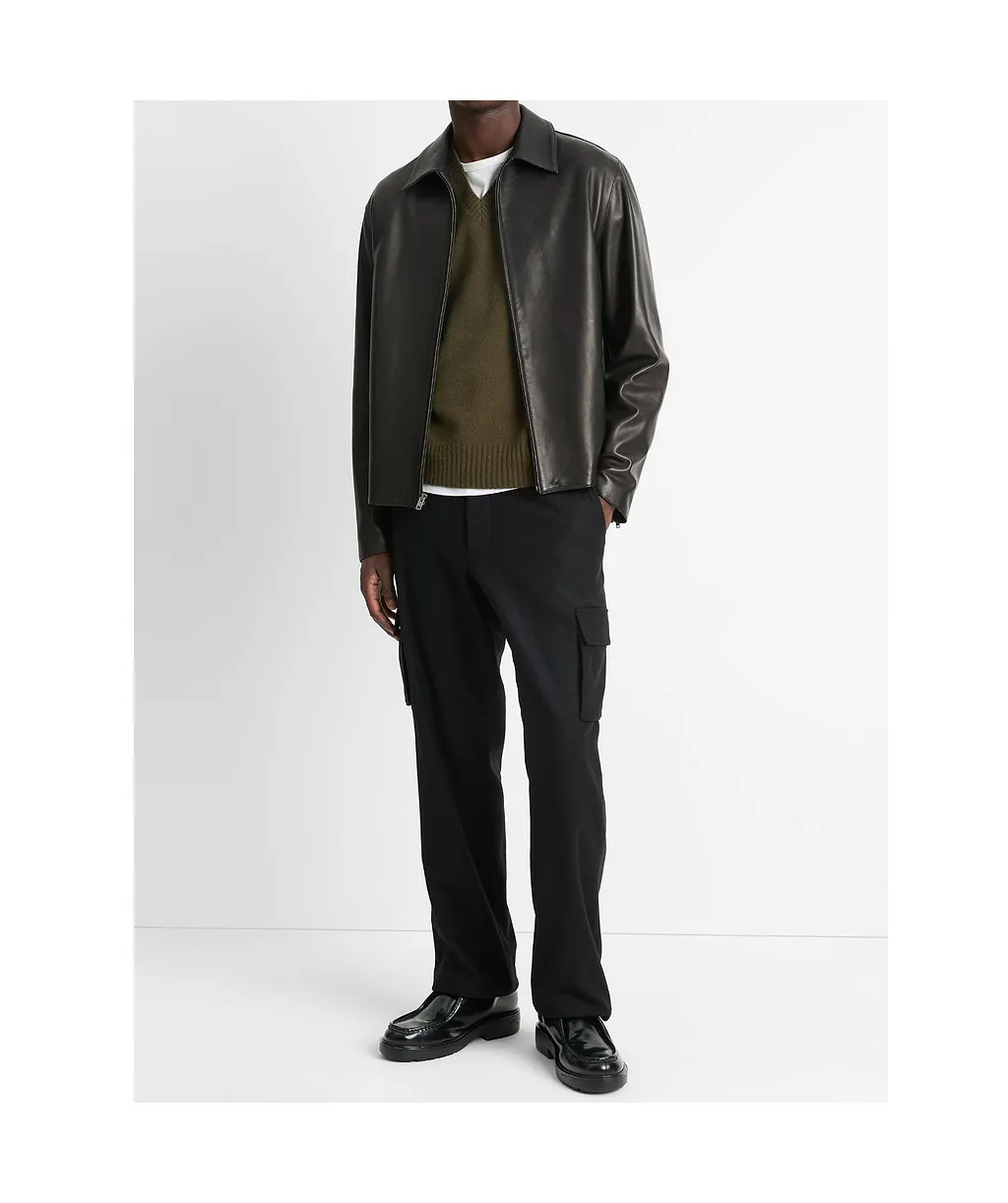 Vince Zippered Lambskin Jacket