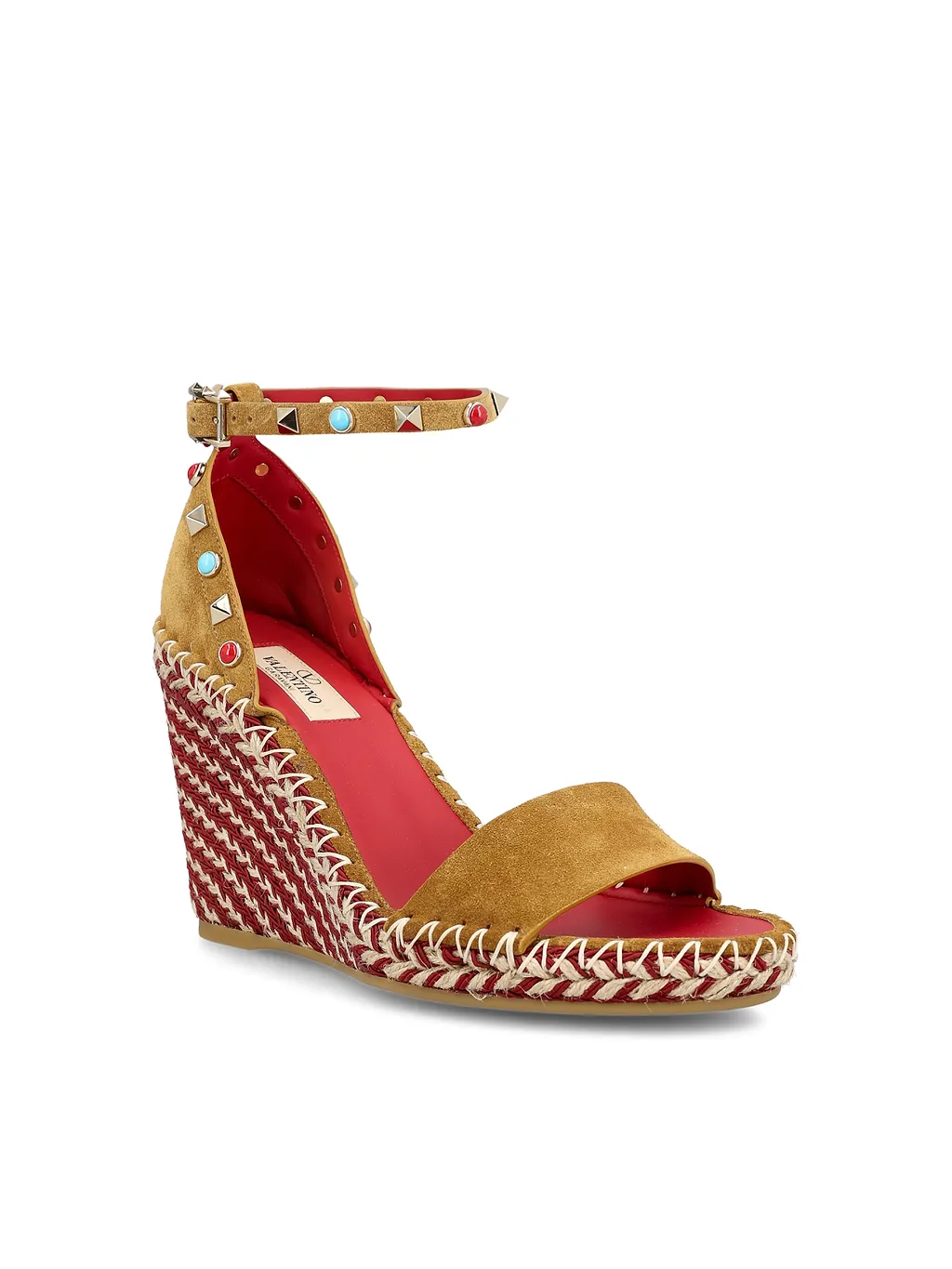 Valentino Studded Wedge Heeled Sandals