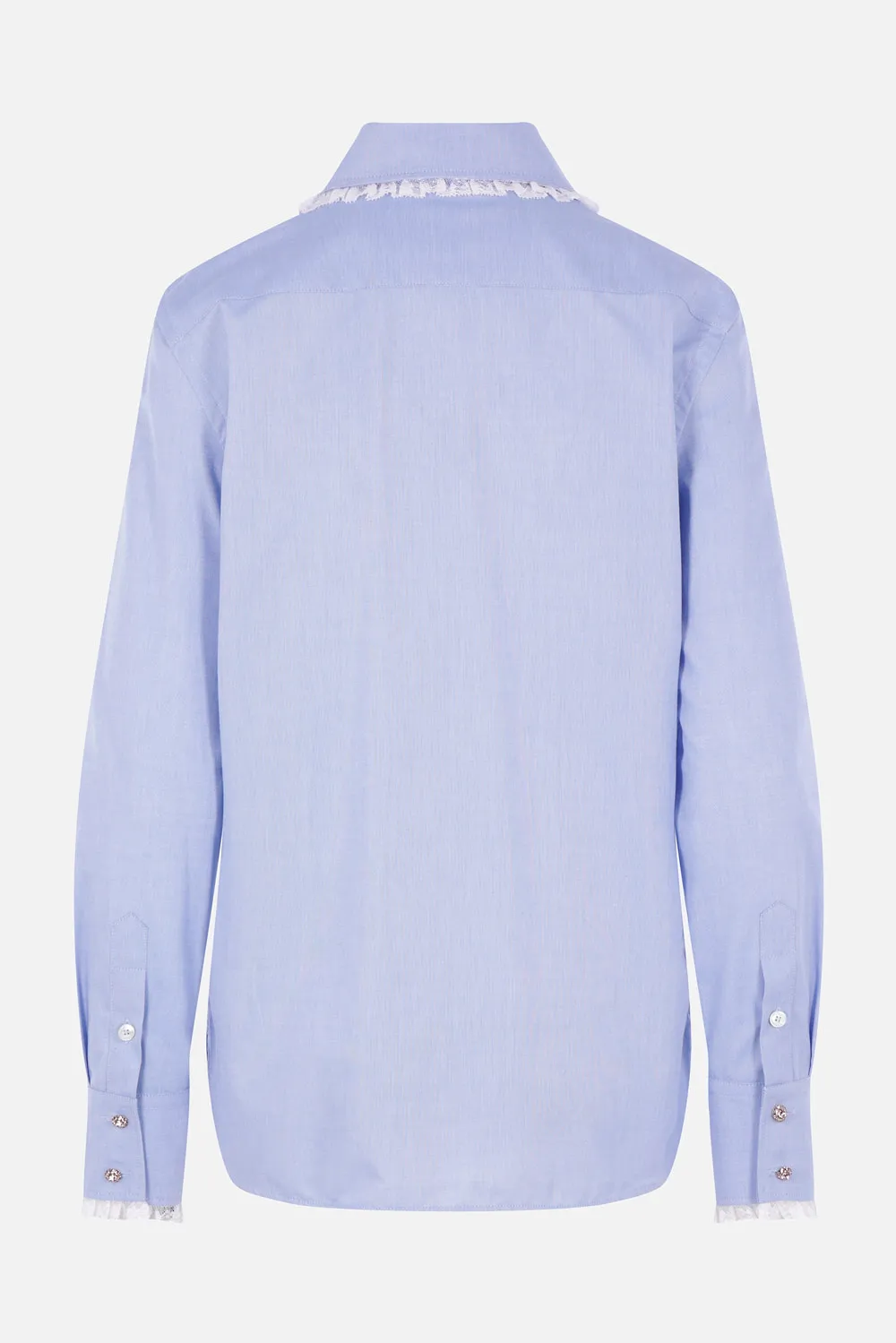 Valentino Ruffled Trim Long-Sleeve Shirt