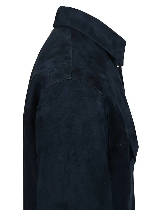Valentino Vgold Velour Leather Jacket