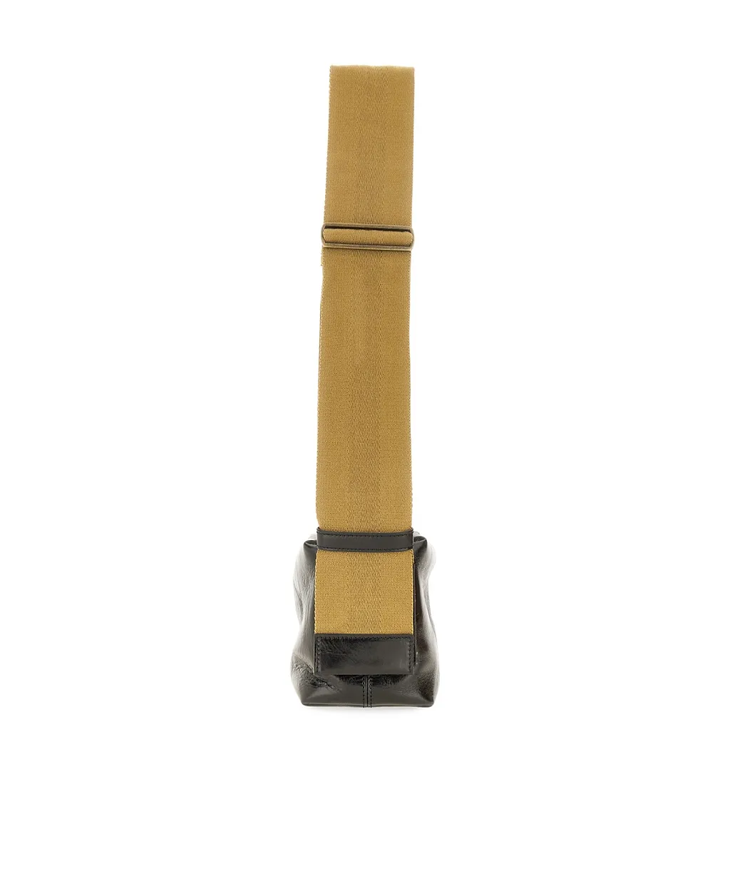 Zipped Patent-Leather Shoulder Bag