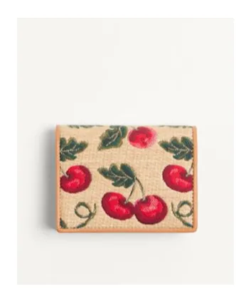 Valentino Vlogo Signature Cherry Patterned Wallet