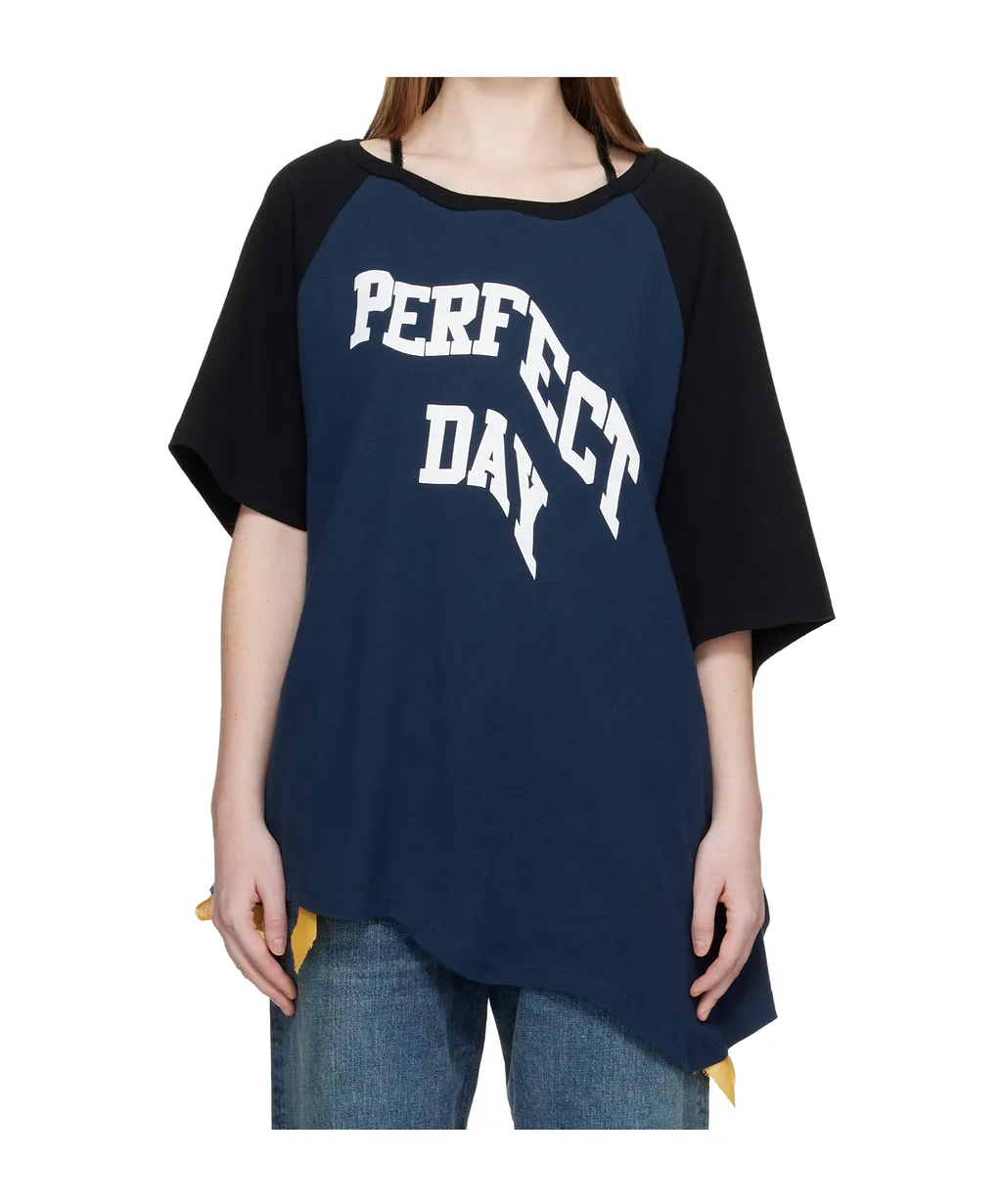Asymmetrical Short-Sleeved T-Shirt
