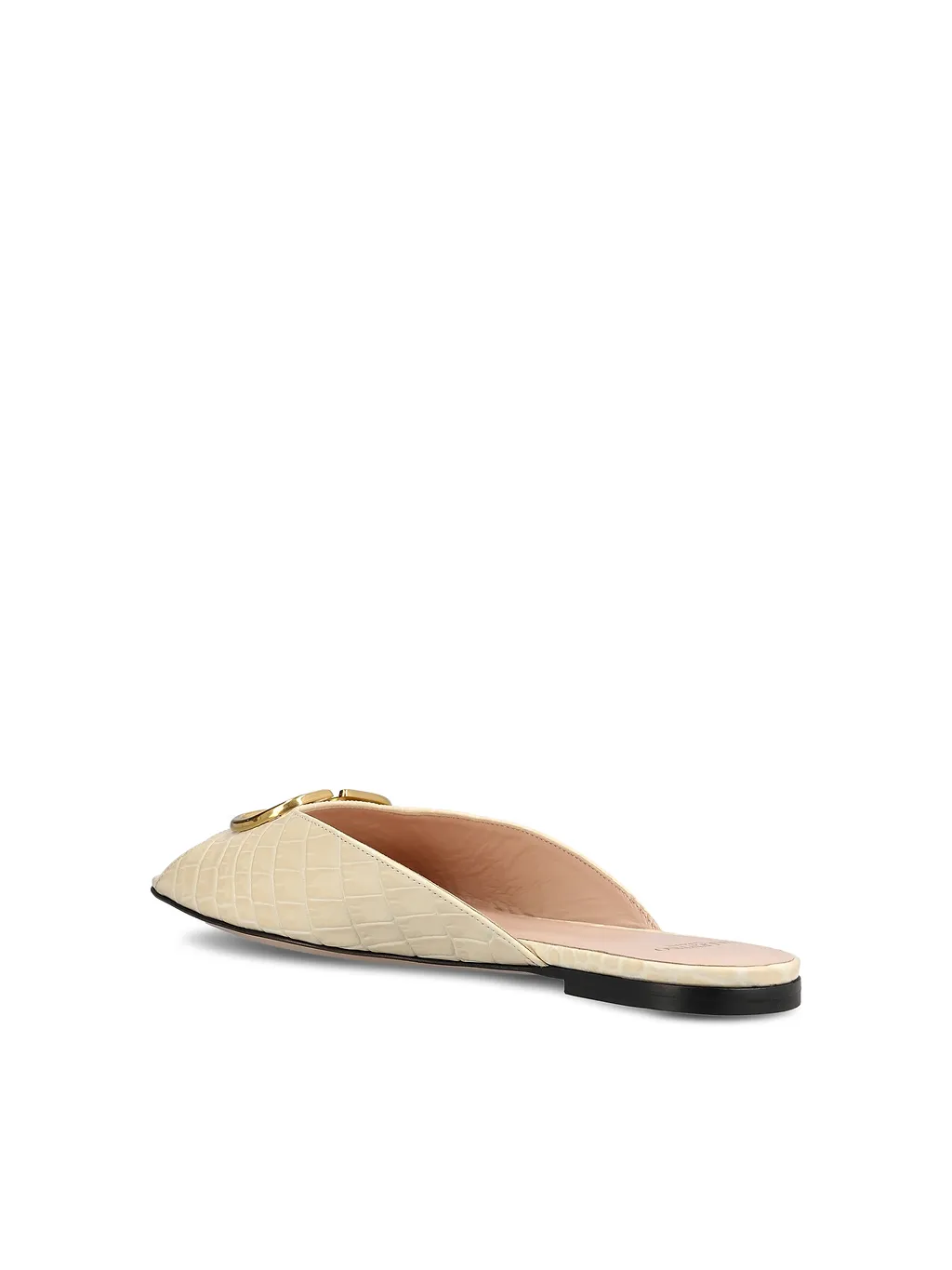 Valentino Vlogo Signature Embossed Slip-On Sandals