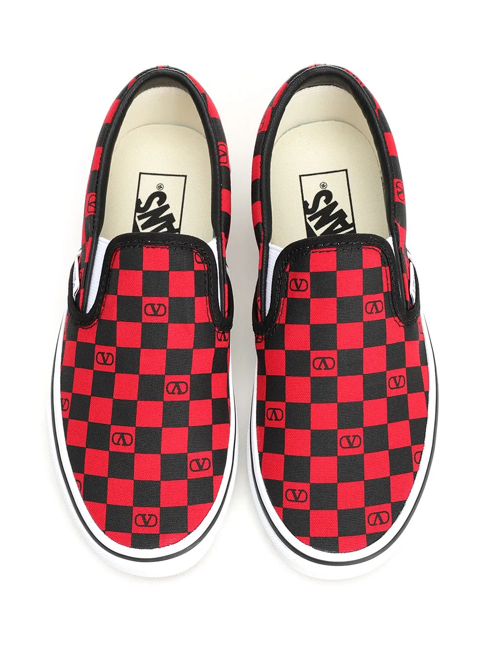 Valentino X Vans Checkerboard Printed Slip-On Sneakers
