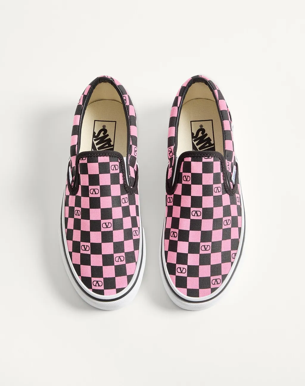 Valentino Garavani X Vans Checkerboard Printed Slip-On Sneakers