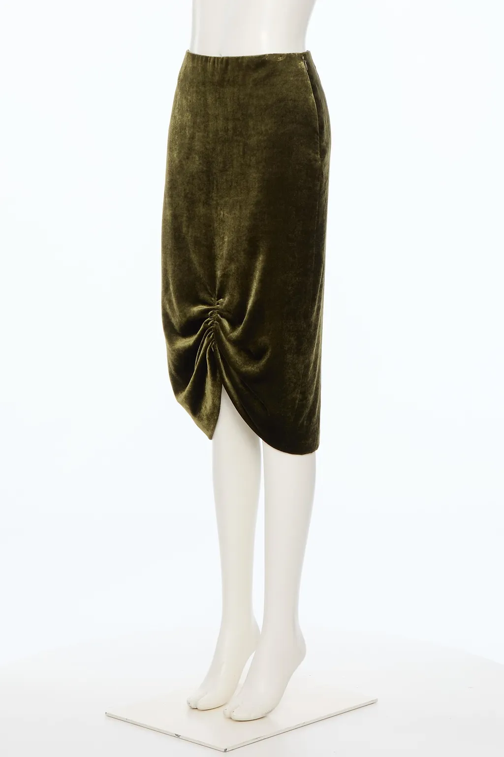 Valentino Draped Velvet Skirt