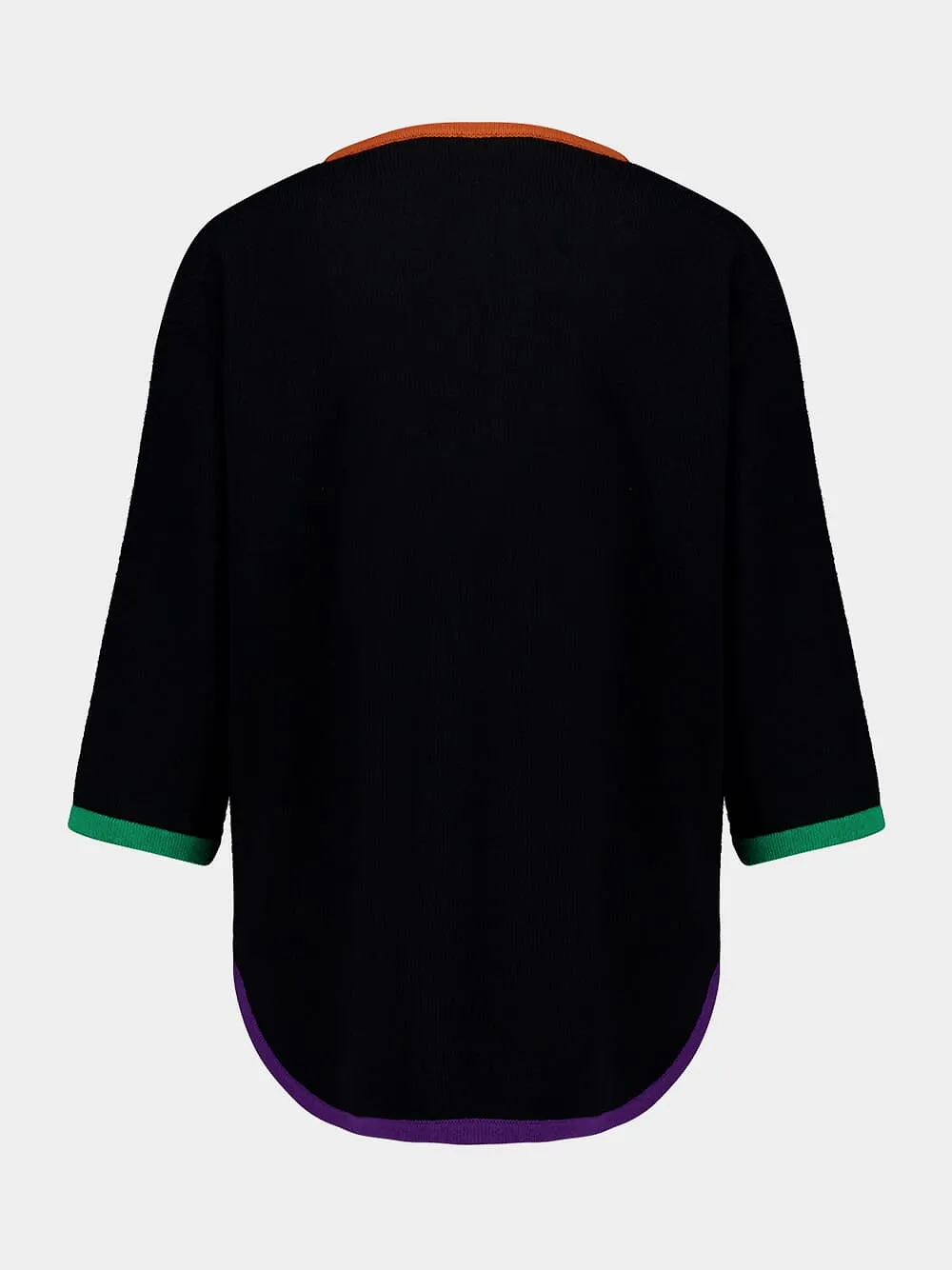 Valentino V Logo Trim Knitted Sweater