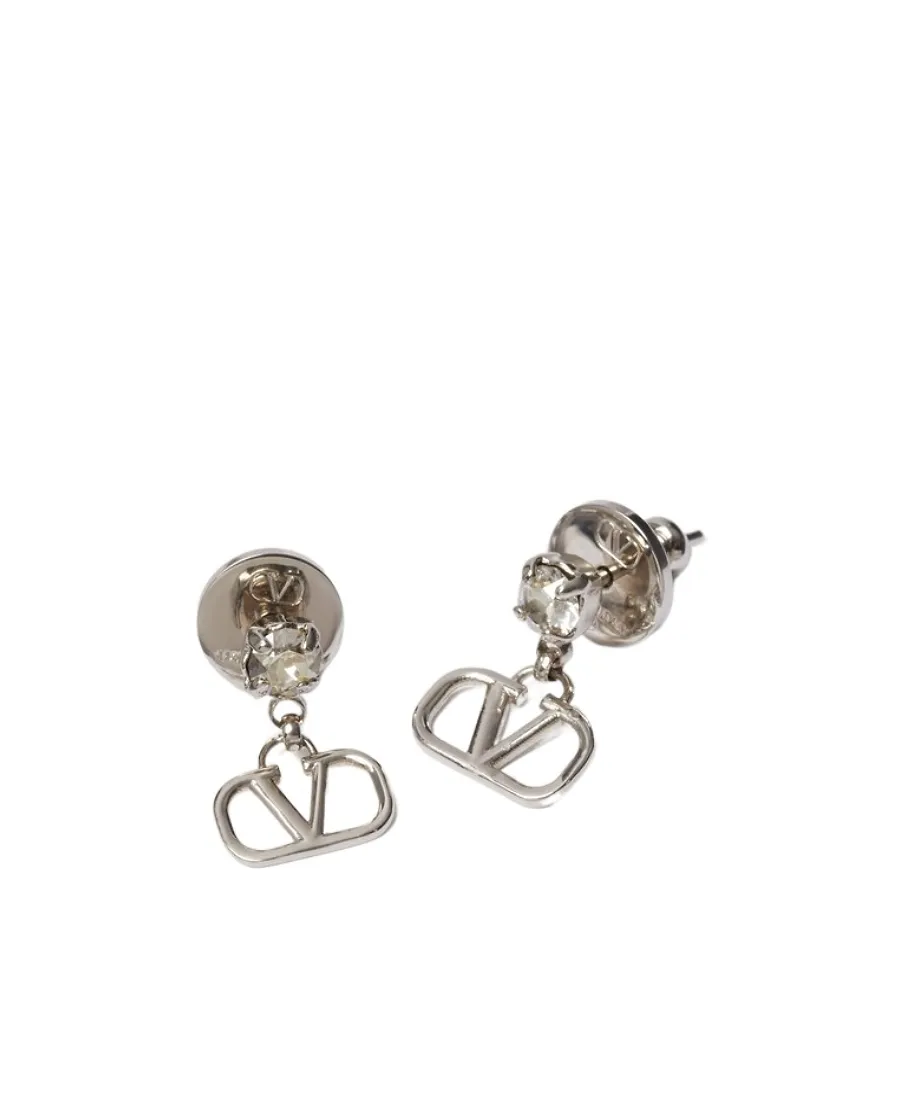 Vlogo Signature Earrings In Metal And Swarovski® Crystals