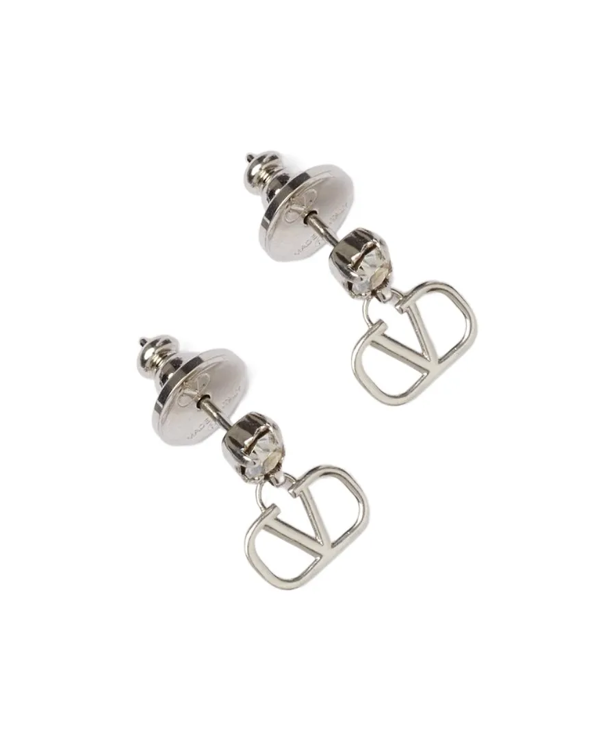 Vlogo Signature Earrings In Metal And Swarovski® Crystals