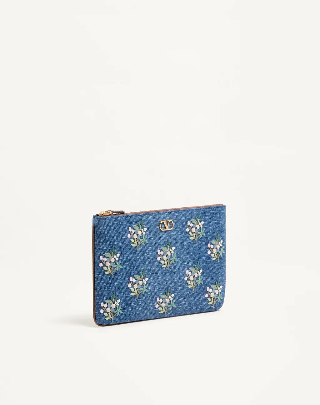 Valentino Vlogo Floral Flat Wallet
