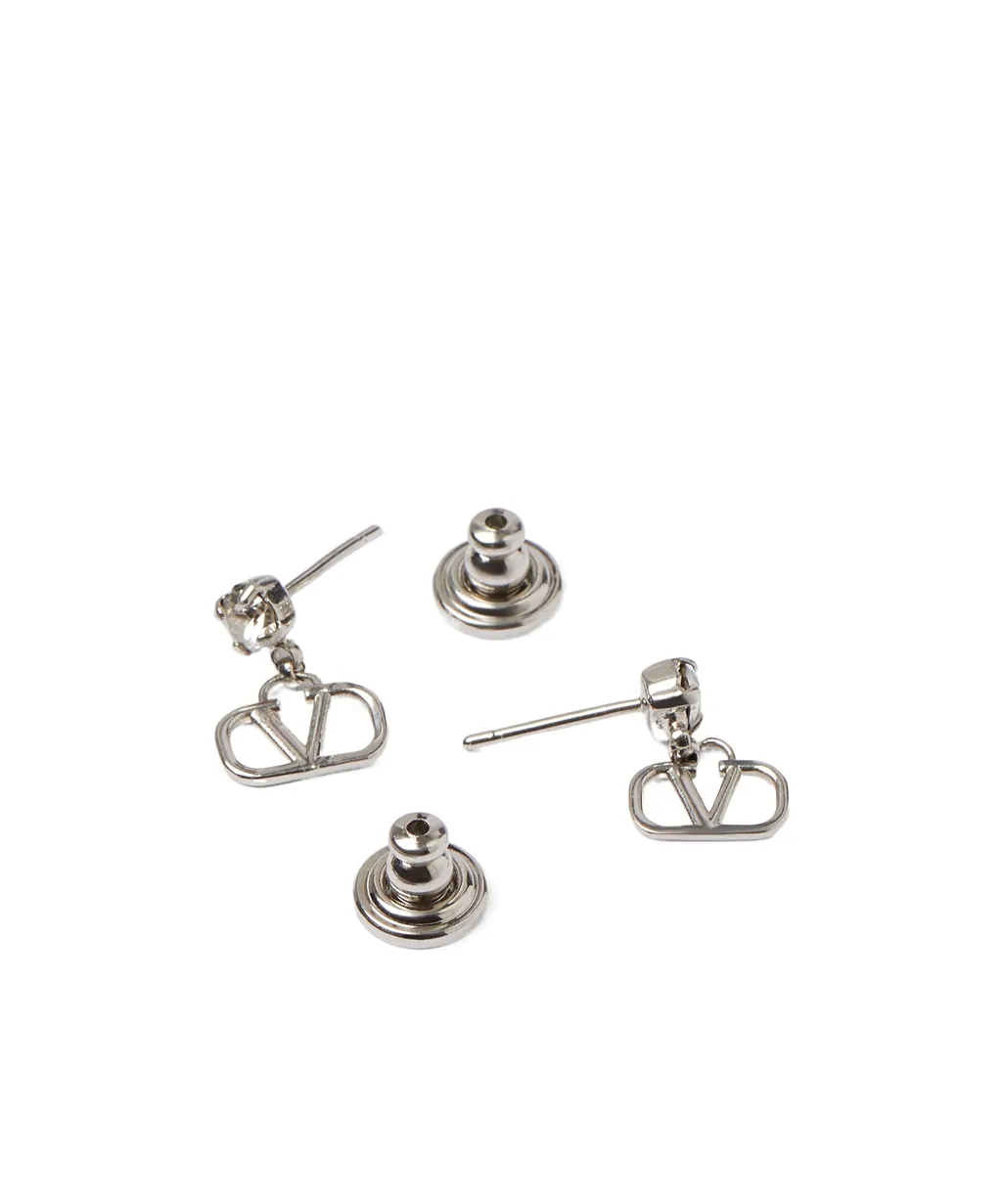 Vlogo Signature Earrings In Metal And Swarovski® Crystals
